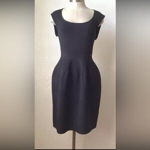 TED BAKER Judit Knit Tulip Stretch Dress Black Sz TB 4 US sz 10-12